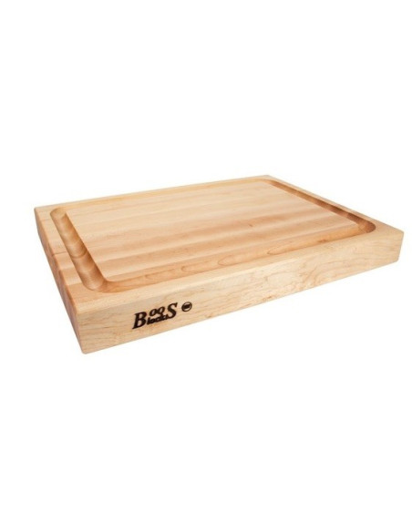 Planche à découper épaisse Boos Blocks ProChef bois d'érable avec rigole 51x38x6cm