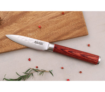 Cuchillo de pelar Wusaki Pakka X50 9cm con mango de madera de pakka 2