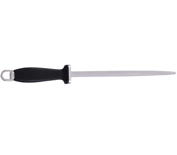 FISCHER Brynstål för slaktare 30cm finkornig rund bit