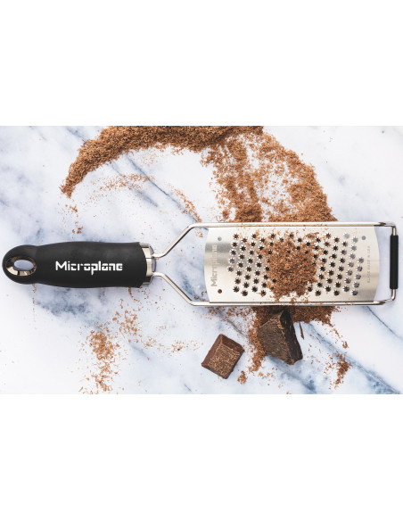 Ralador de cozinha em estrela Microplane Gourmet com cabo preto