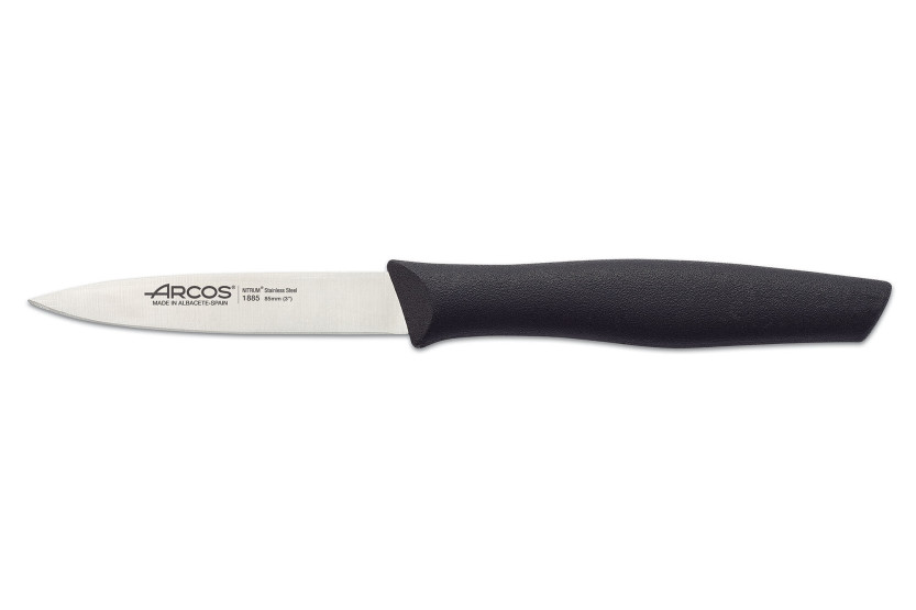 Set di coltelli -  2 Coltelli spelucchini + 1 pelapatate Arcos Nova NITRUM acciaio manico nero