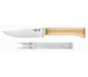 Opinel 2-osainen juustosetti ruostumattomasta teräksestä haarukka + veitsi