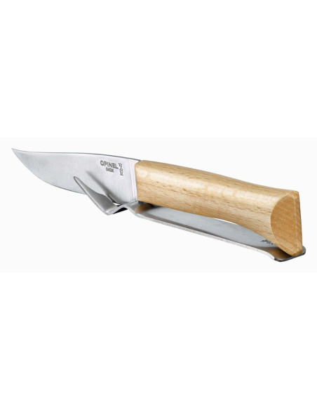 Opinel 2-osainen juustosetti ruostumattomasta teräksestä haarukka + veitsi