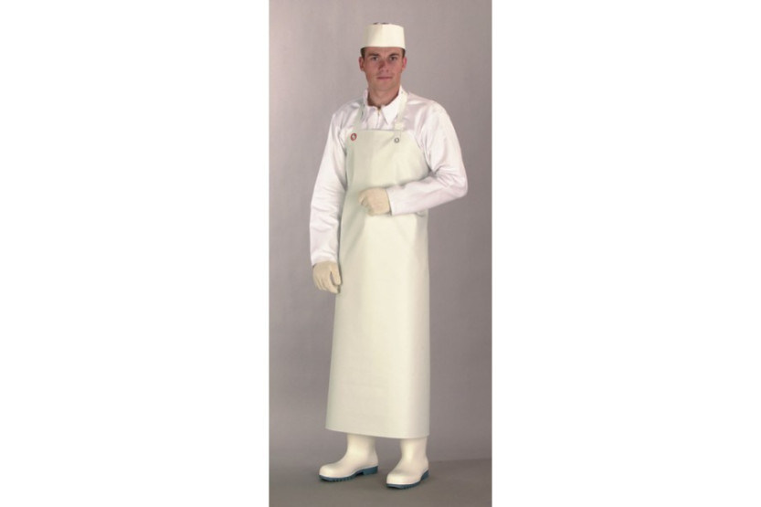Grembiule da cucina in nitrile bianco 90 x 115 cm, taglia unica