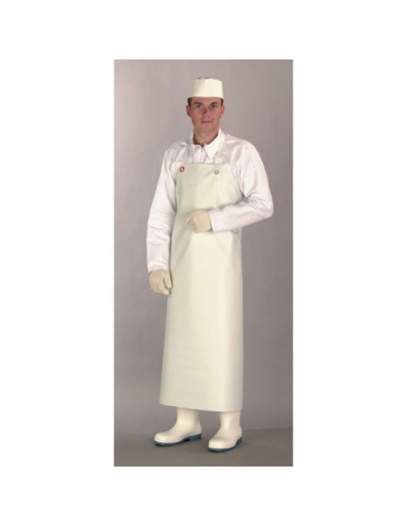 Wit nitril keukenschort 90 x 115 cm one size fits all