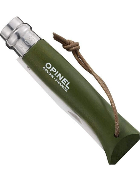 Opinel fickkniv n°08 Baroudeur khaki handtag