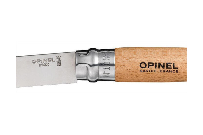 Coltello Opinel n°10 , lama da 10 cm, manico in faggio
