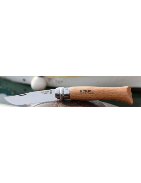 Opinel n°10 lommekniv 10 cm blad bøk håndtak