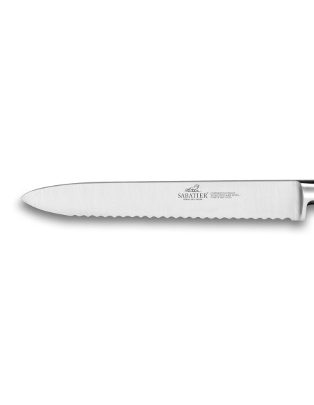 SABATIER Provençao 100% forjado cuchillo universal sierra de madera de olivo 12cm