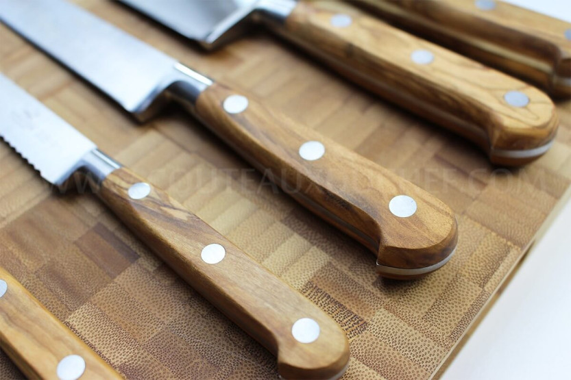 SABATIER Provençao 100% forjado serrilhado 12cm Faca utilitária em madeira de oliveira