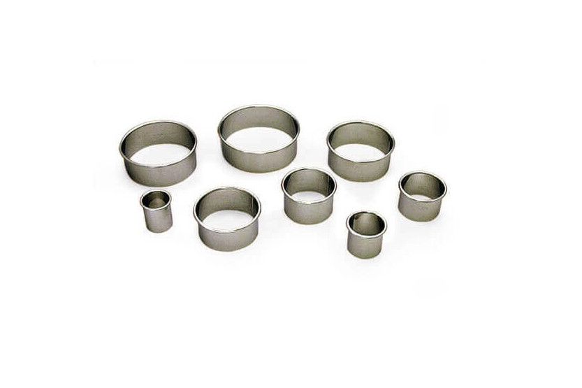 9 Emportes-pièces ronds unis de 2 à 9 cm