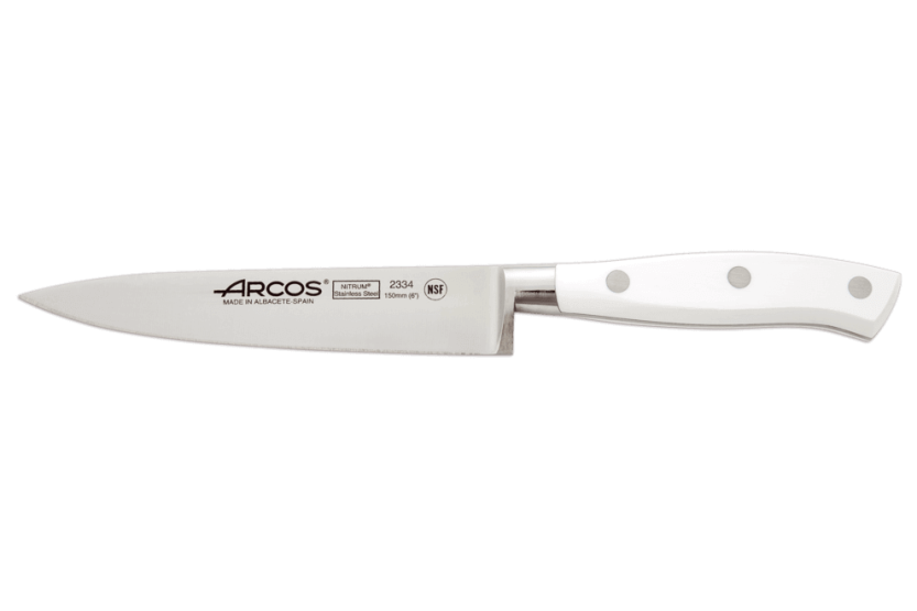 Design Messerblock 4 Messer + Schere Arcos Riviera White Edelstahl NITRUM