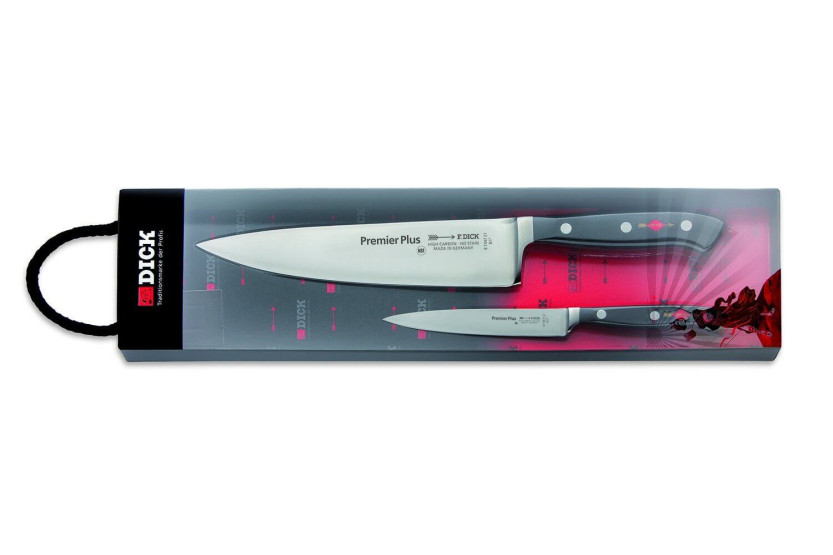 Conjunto profissional de chefe de cozinha+faca de aparar DICK Premier Plus