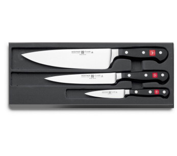 Set de cuchillos 3 cuchillos Wüsthof Classic cuchillo de pelar 9cm, filetero 16cm, chef 20cm