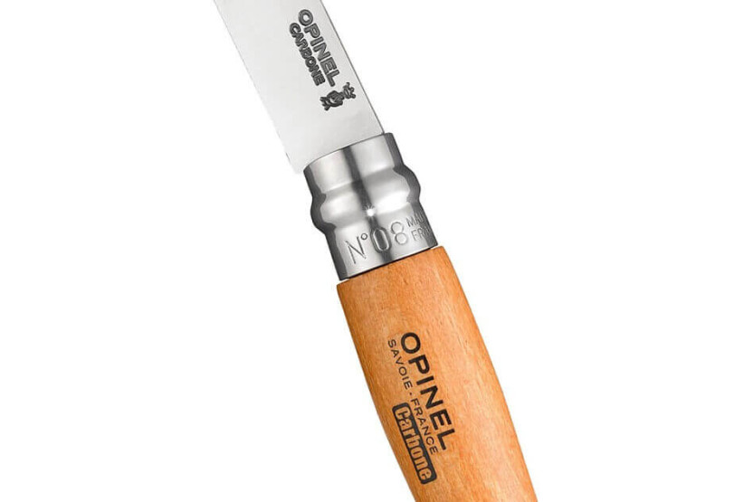 Opinel Carbone Knivsett 10 lommekniver håndtak av bøketre