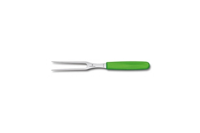 Stegegaffel grønt håndtag rustfrit stål blad 15cm Victorinox