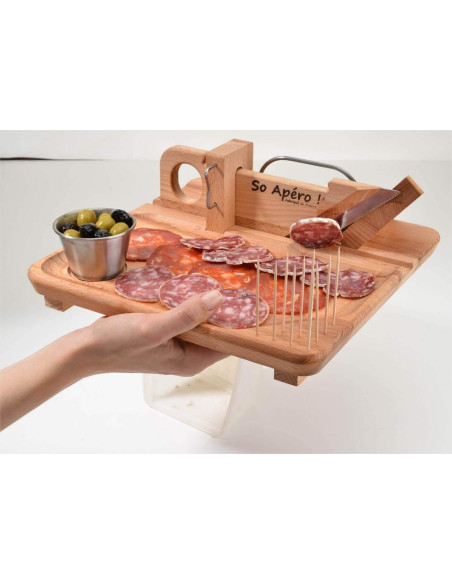 SO APERO korv giljotin! 100% franska + integrerad bricka