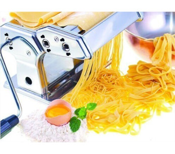 Máquina de massa manual em aço inoxidável com 9 posições - Processamento de massa 2
