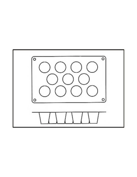 Molde silicona para 11 babás de 4,5 cm