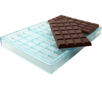 Molde para 3 tabletas de chocolate 130 g 4x6 cuadrados