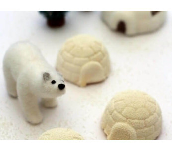 Premium 24-cellers rød igloform i silikon 2