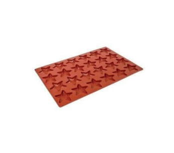 Premium 24 stjärnor röd silikonform 600x400mm 2
