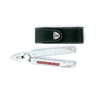 Victorinox Swisstool Alicates de 12 piezas de hoja ondulada + estuche de cuero