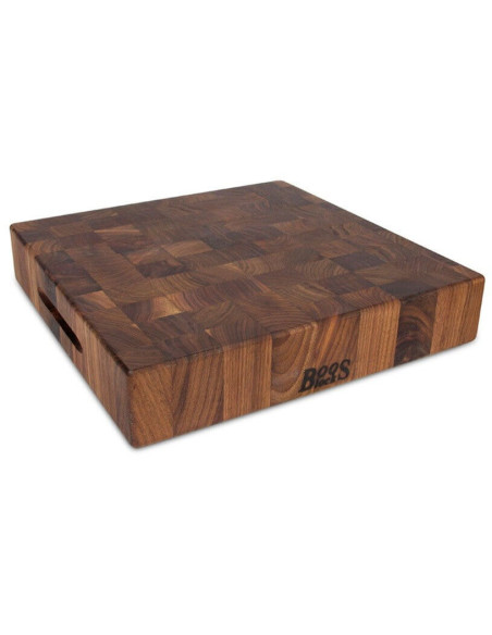 Boos Blocks Gourmet-skjærebrett i svart valnøtt 38x38x7,5 cm
