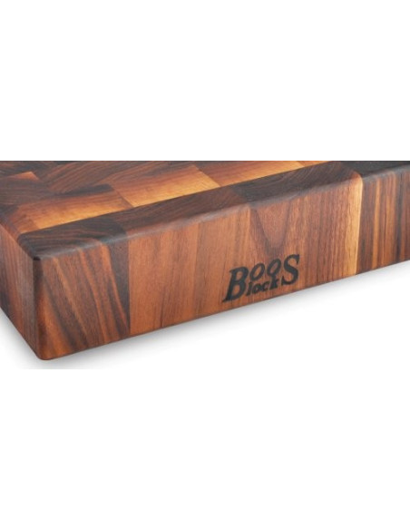 Tábua de corte Boos Blocks Gourmet em nogueira preta 38x38x7,5cm