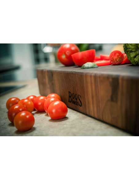 Boos Blocks Gourmet snijplank in zwart walnoot 38x38x7.5cm