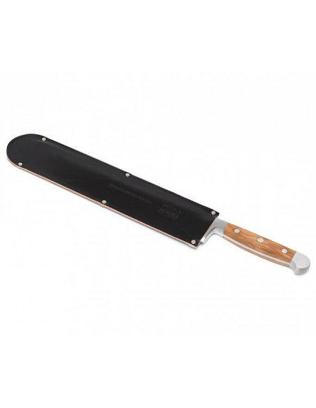 Bainha de couro preto Güde de 32 cm para faca de pão