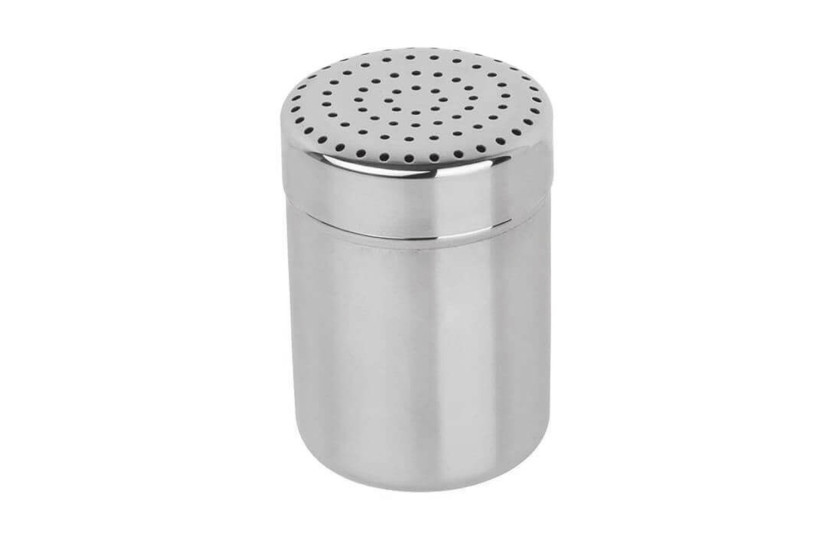 Zuccheriera interamente in acciaio inox con coperchio forato
