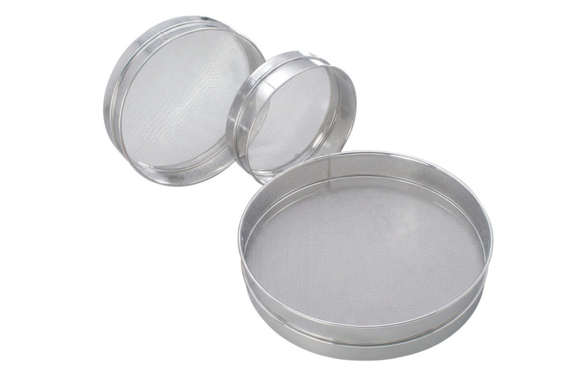 Set di 3 setacci in acciaio inox con maglia da 0,23 mm