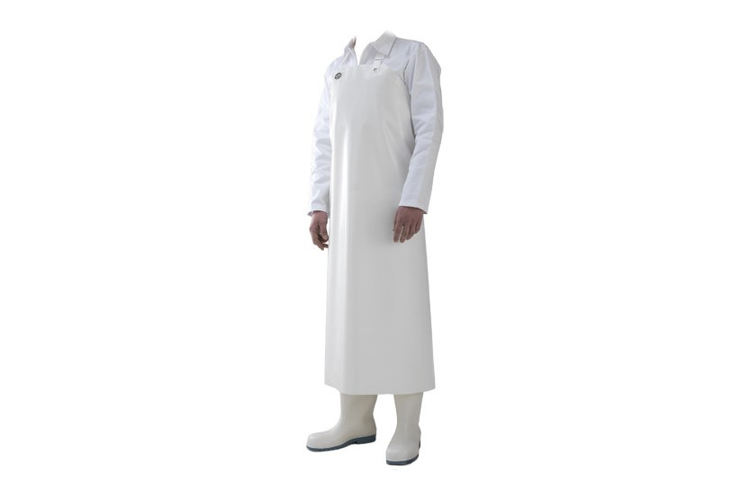 Avental de cozinha profissional de poliuretano branco 90 x 115 cm tamanho único