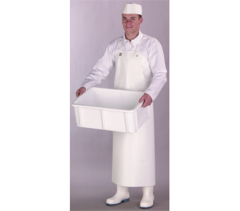 Delantal de cocina blanco de poliuretano 90 x 115 cm talla única 2