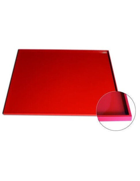 Salvamanteles de silicona roja con borde grueso 55x35cm