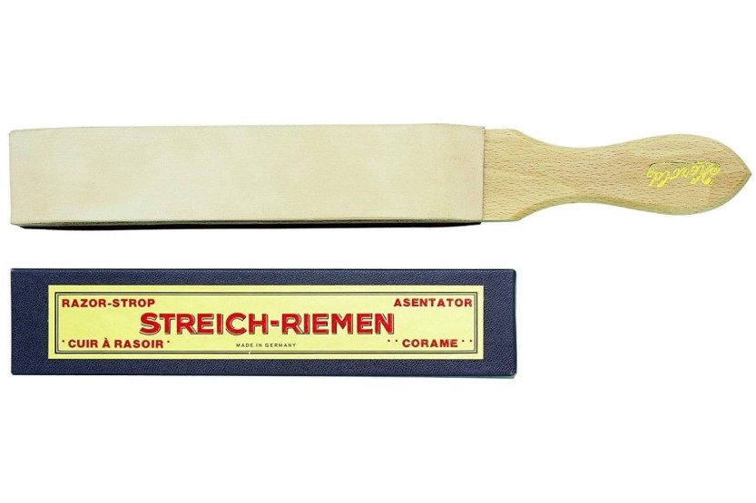 Cuir à rasoir HEROLD 2 côtés peau sur feutre 32cm