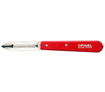 Opinel pelador 6cm acero inoxidable hoja microdentada mango rojo