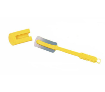 Faca de padeiro La Grignette em aço inoxidável com cabo amarelo (x10)