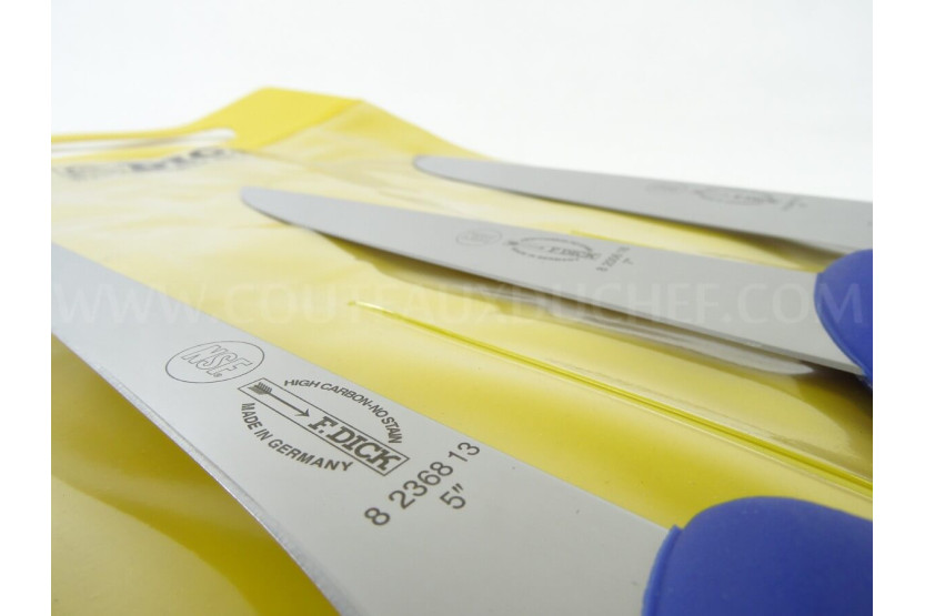 Sett med 3 DICK ERGOGRIP blå slaktekniver boner+bleed+butcher