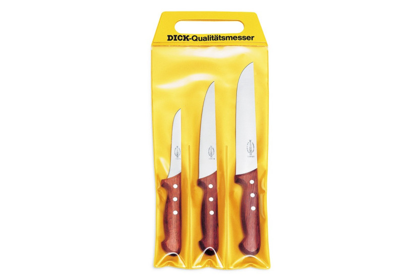 Sett med 3 slaktekniver DICK Wood boner+bleeder+butcher