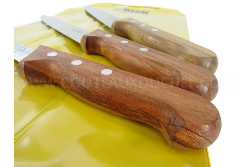 Juego de 3 cuchillos de carnicero DICK Wood boner+blow+butcher