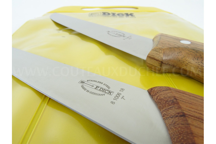 Pochette de 3 couteaux de boucher DICK Bois désosseur+saigner+boucher