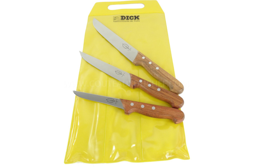 Conjunto de 3 facas de açougueiro DICK Wood boner+blow+butcher