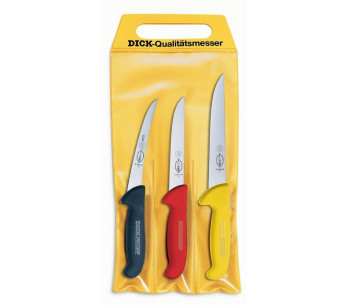 Set di 3 coltelli da macellaio DICK ERGOGRIP 1 coltello per il dissanguamento + 2 disossatori
