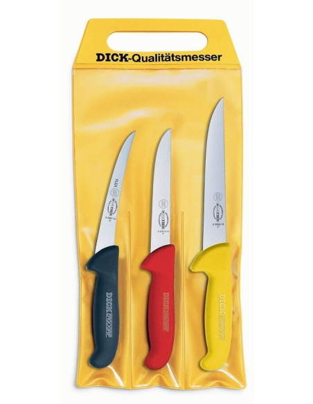 Set di 3 coltelli da macellaio DICK ERGOGRIP 1 coltello per il dissanguamento + 2 disossatori