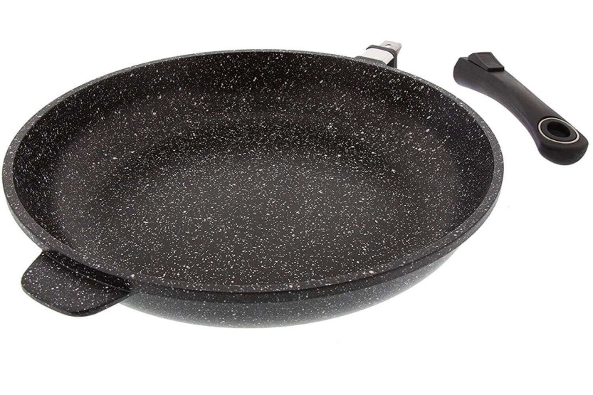 Pradel Excellence Premium 32 cm stekepanne i støpejern i steinstil med alle brennere/induksjon