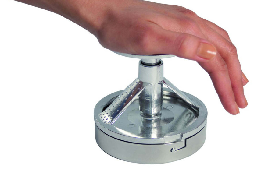 Presse-hamburger avec poussoir inox et fonte d'alu - Diamètre 10cm