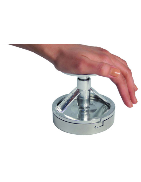 Presse-hamburger avec poussoir inox et fonte d'alu - Diamètre 10cm
