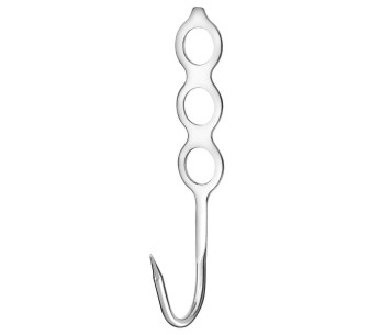 Gancho de carnicero de acero inoxidable forjado de 17 cm y 50 kg de capacidad